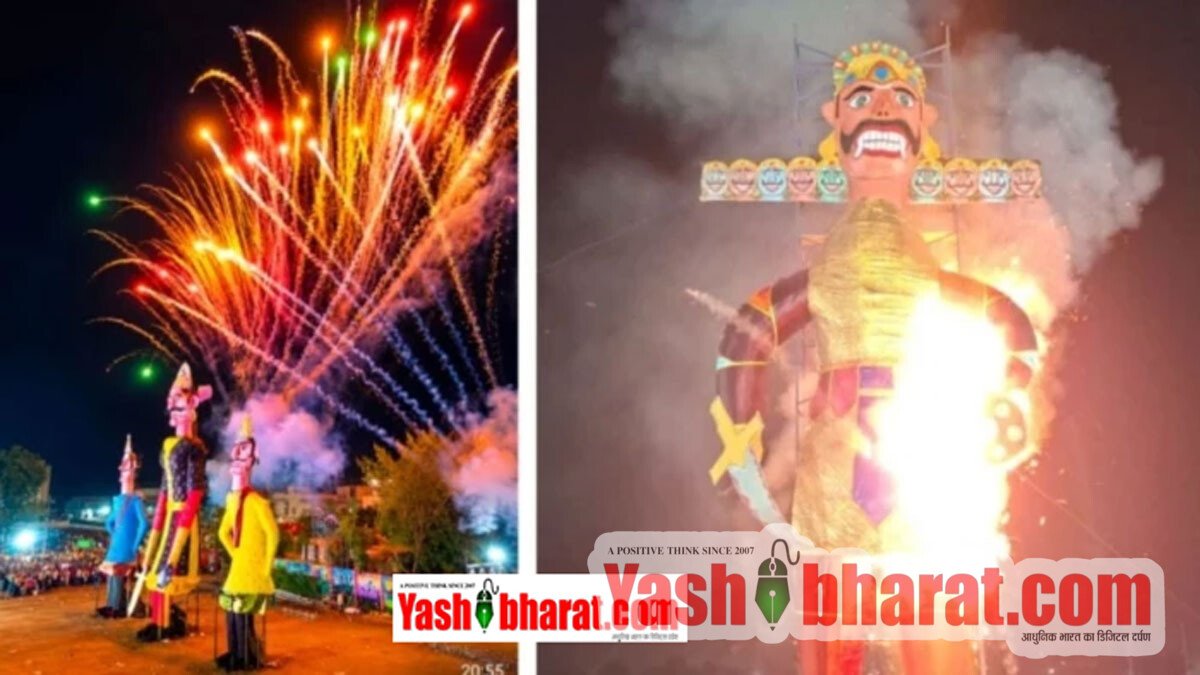 अजीबोगरीब विवाद: रीवा के सेमरिया में दशहरे पर नहीं जल सका रावण-कारीगर ने बनाए थे 9 सिर, 24 घंटे बाद हुआ दहन